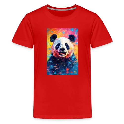 Paint Splatter Panda Bear - Kids' Premium T-Shirt