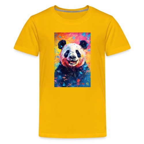 Paint Splatter Panda Bear - Kids' Premium T-Shirt