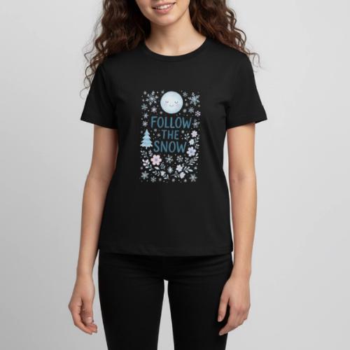 Follow the Snow – Cozy Winter Watercolor - Kids' Premium T-Shirt
