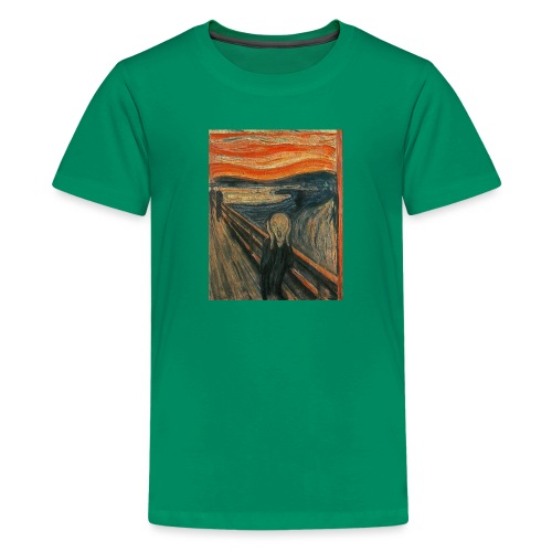 The Scream (Textured) by Edvard Munch - Kids' Premium T-Shirt