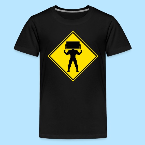 STEAMROLLER MAN SIGN - Kids' Premium T-Shirt