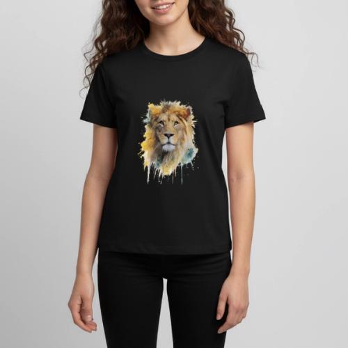 Watercolor Lion Portrait - Kids' Premium T-Shirt