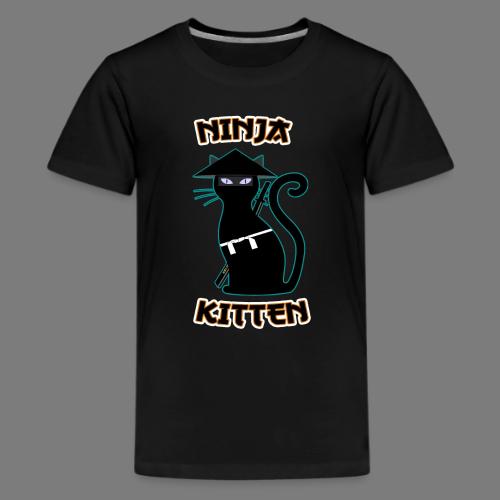 Ninja cat samurai kitten Assassin kitty Meow - Kids' Premium T-Shirt