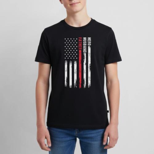 American Best Dad Hero Husband Father - Kids' Premium T-Shirt