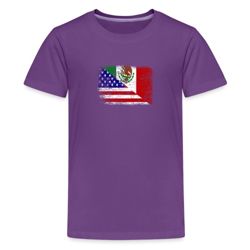 Vintage Mexican American Flag - Kids' Premium T-Shirt