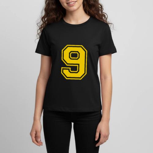 Number 9 in a classic athletic collegiate font - Kids' Premium T-Shirt