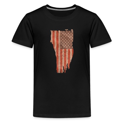 Distressed Flag Vertical - Kids' Premium T-Shirt