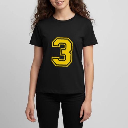 Number 3 in a classic athletic collegiate font - Kids' Premium T-Shirt