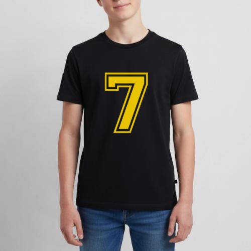 Number 7 in a classic athletic collegiate font - Kids' Premium T-Shirt