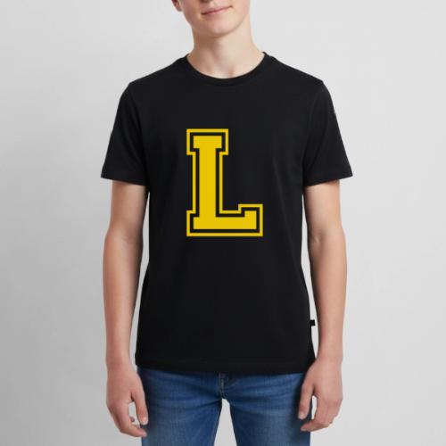 Letter L – Capital Athletic Alphabet Monogram - Kids' Premium T-Shirt
