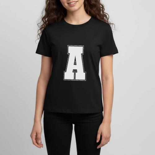 White Letter A – Varsity Alphabet Monogram - Kids' Premium T-Shirt