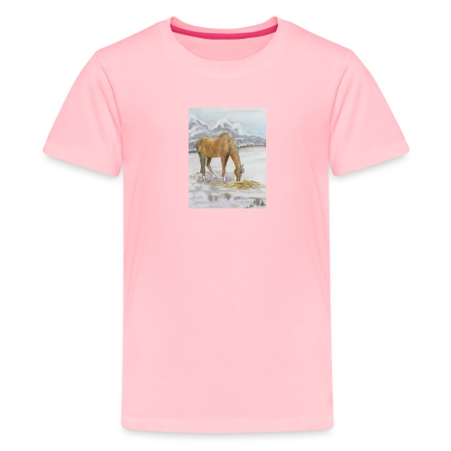 Horse grazing - Kids' Premium T-Shirt