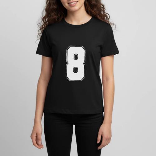 White Number 8 – Varsity Font - Kids' Premium T-Shirt