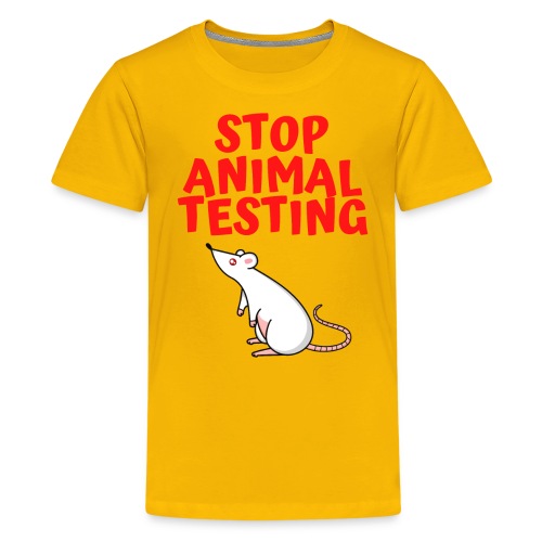 Stop Animal Testing - Defenseless White Mouse - Kids' Premium T-Shirt