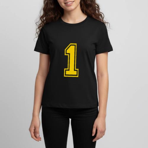 Number 1 in a classic athletic collegiate font - Kids' Premium T-Shirt