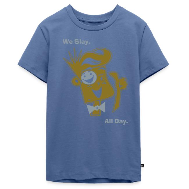 We Slay All Day Shiny Shirt Metallic Silver & Gold