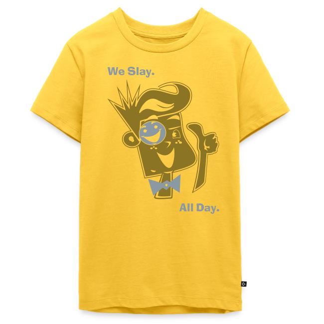 We Slay All Day Shiny Shirt Metallic Silver & Gold