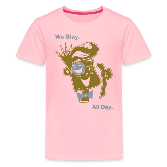 We Slay All Day Shiny Shirt Metallic Silver & Gold