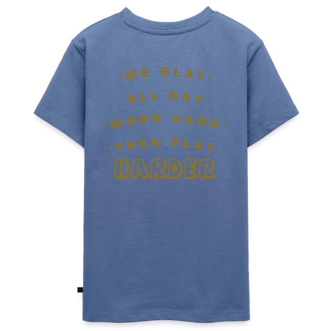 We Slay All Day Shiny Shirt Metallic Silver & Gold