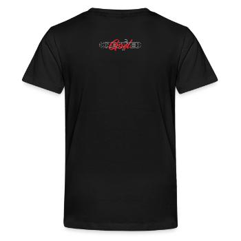 Revolution Is Being Record - Kids' Premium T-Shirt - black - Back - AI Model Teenager Male light (155cm)