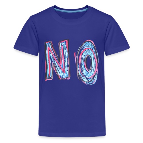 NO | Hand Drawn Colorful Dry Erase Drawing Design - Kids' Premium T-Shirt