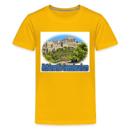 Greecetravel Acropolis Blue jpg - Kids' Premium T-Shirt