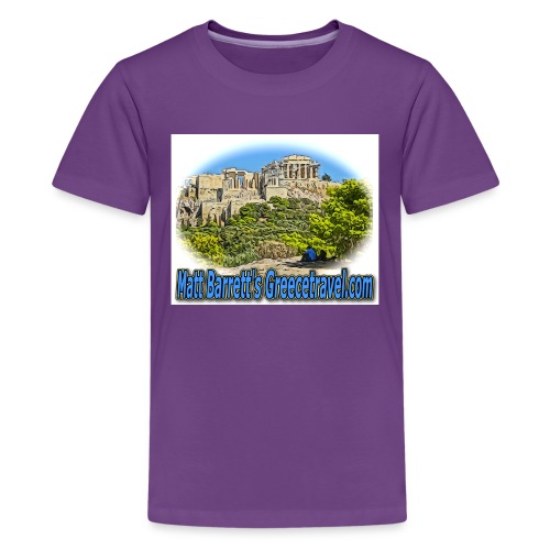 Greecetravel Acropolis Blue jpg - Kids' Premium T-Shirt
