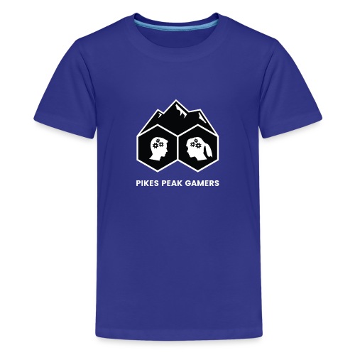 Pikes Peak Gamers Logo (Solid Black) - Kids' Premium T-Shirt