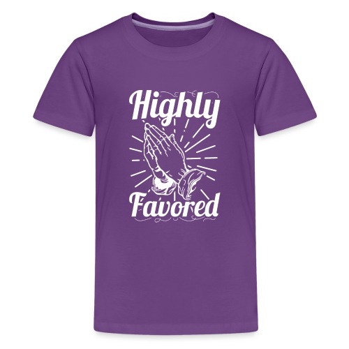 Highly Favored - Alt. Design (White Letters) - Kids' Premium T-Shirt