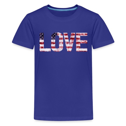USA Flag Love - Kids' Premium T-Shirt