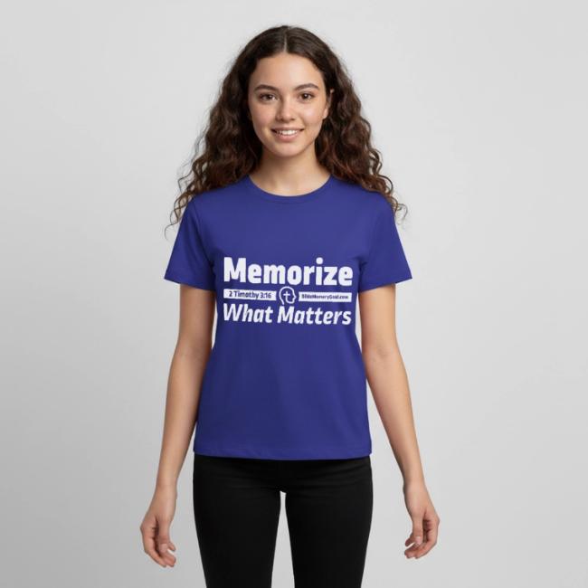 "Memorize What Matters" White Design