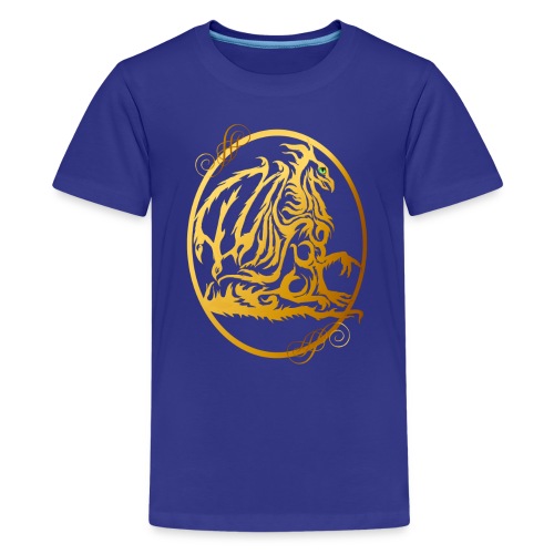 Gold Dragon Oval Design - Kids' Premium T-Shirt