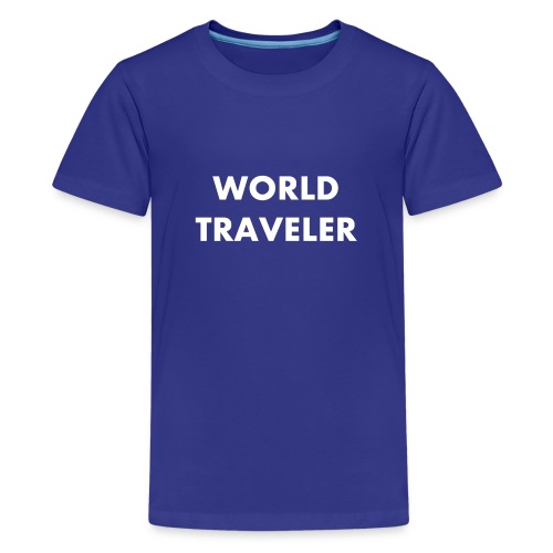 World Traveler White Letters - Kids' Premium T-Shirt