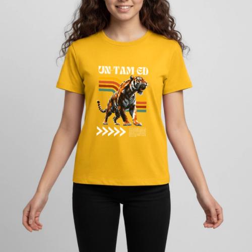 Unleash Your Wild Side: Fierce Tiger Print Design - Kids' Premium T-Shirt