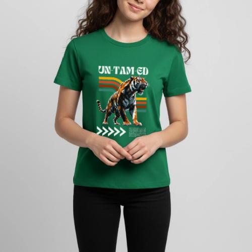 Unleash Your Wild Side: Fierce Tiger Print Design - Kids' Premium T-Shirt