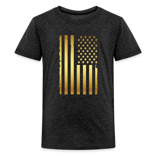 Golden american flag - Kids' Premium T-Shirt