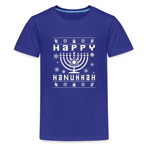 Happy Hanukkah Ugly Holiday - Kids' Premium T-Shirt