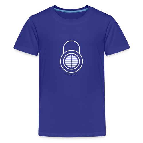 Knocksmith Green Lock Logo White - Kids' Premium T-Shirt