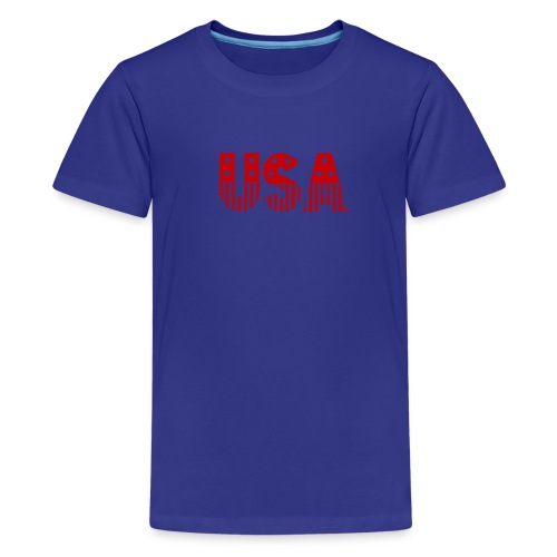 USA in red - Kids' Premium T-Shirt