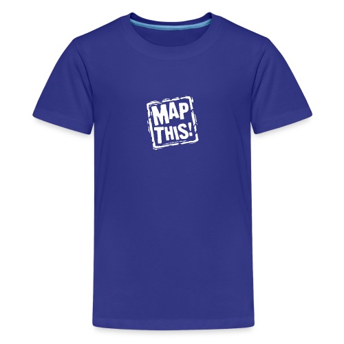 MapThis! White Stamp Logo - Kids' Premium T-Shirt