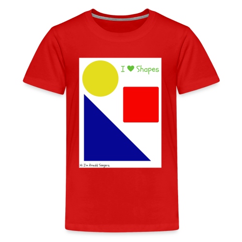 Hi I'm Ronald Seegers Collection-I Love Shapes - Kids' Premium T-Shirt