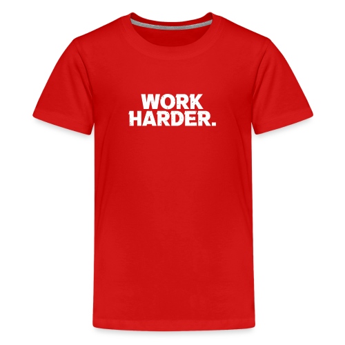 Work Harder distressed logo - Kids' Premium T-Shirt