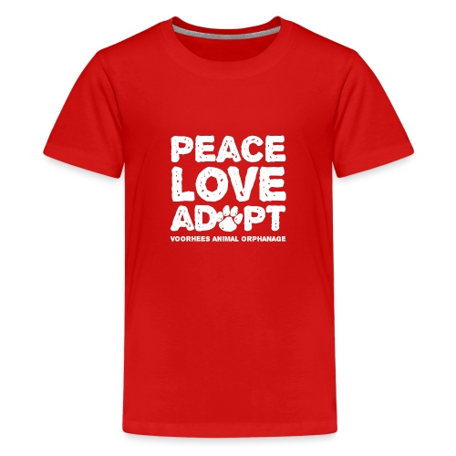 Peace Love Adopt Front png - Kids' Premium T-Shirt