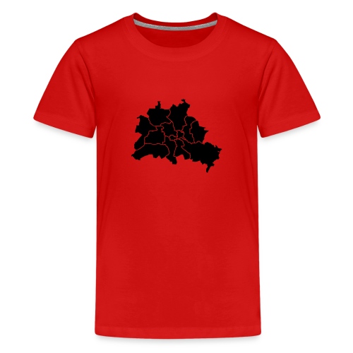 Berlin map, districts - Kids' Premium T-Shirt
