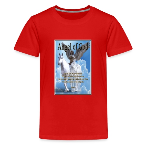Angel of God, My guardian Dear (version with sky) - Kids' Premium T-Shirt