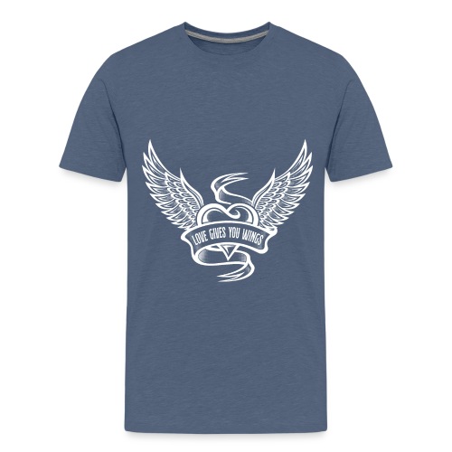 Love Gives You Wings, Heart With Wings - Kids' Premium T-Shirt