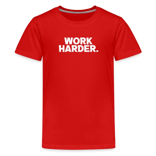 Work Harder distressed logo - Kids' Premium T-Shirt