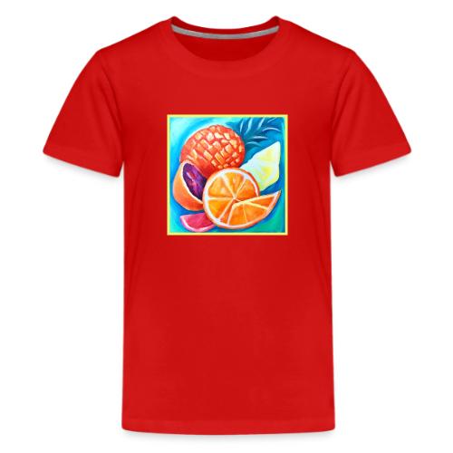 Colorful Neon Tropical Fruits - Kids' Premium T-Shirt