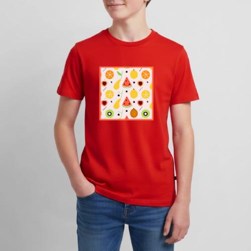 Tropical Fruits Pattern Design - Kids' Premium T-Shirt