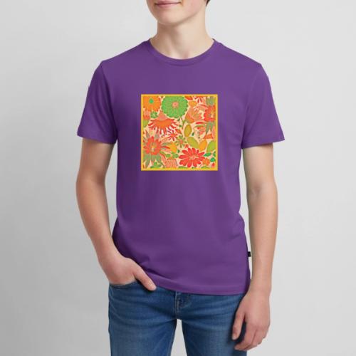 Vibrant Blossom Elegance Pattern - Kids' Premium T-Shirt